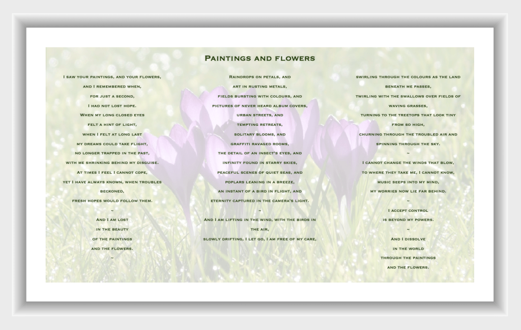 Paintings and flowers