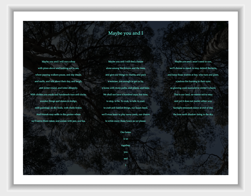 Maybe you and&nbsp;I